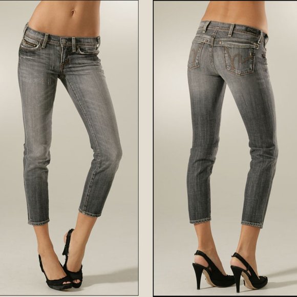 Citizens of Humanity Gray Exene Ankle Skinny Jeans Black Berlin 26 - Picture 1 of 5